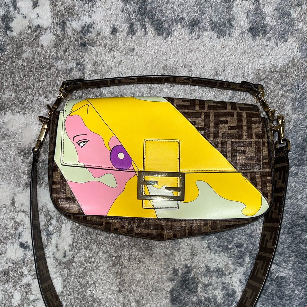 Fendi Girls FF Baguette with Strap